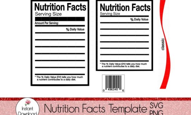 Nutrition Facts Blank Template A Guide