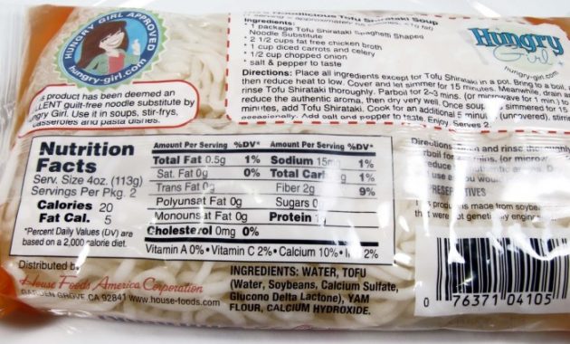 Protein Noodles Nutrition Facts